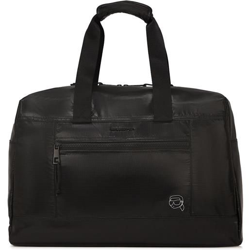 Karl Lagerfeld borsone ikonik karl con zip - nero