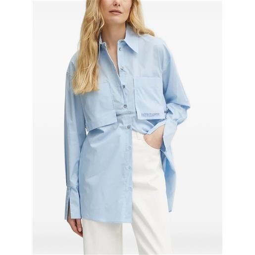 Patrizia Pepe camicia con zip - blu
