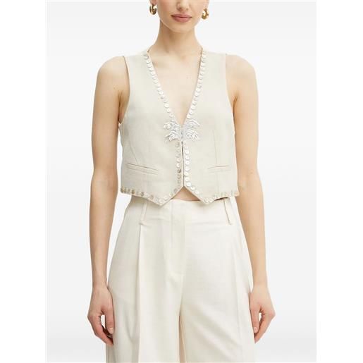 Forte Forte canotta con decorazione - toni neutri