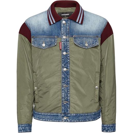 DSQUARED2 giacca leggera con zip - verde