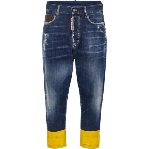 DSQUARED2 jeans slim con effetto schiarito - blu