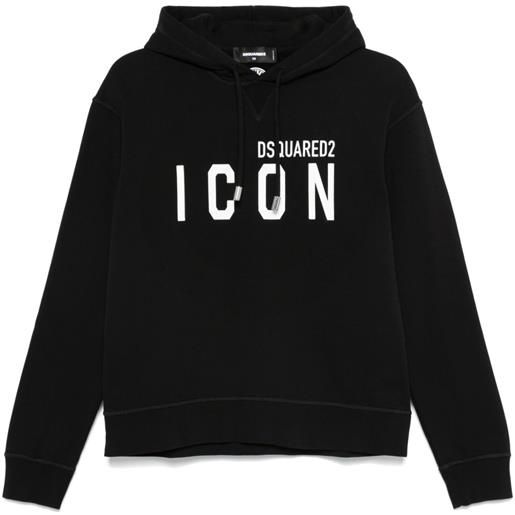 DSQUARED2 felpa cool fit con cappuccio - nero