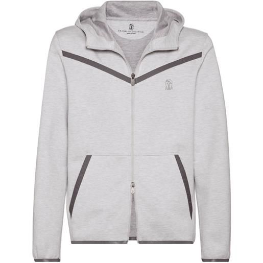 Brunello Cucinelli felpa con zip - grigio