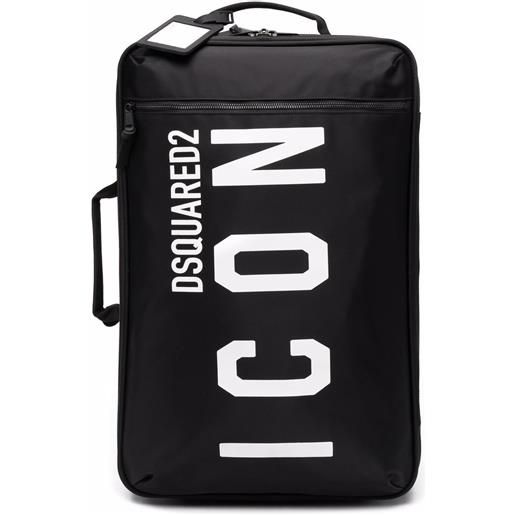 DSQUARED2 valigia icon con logo - nero