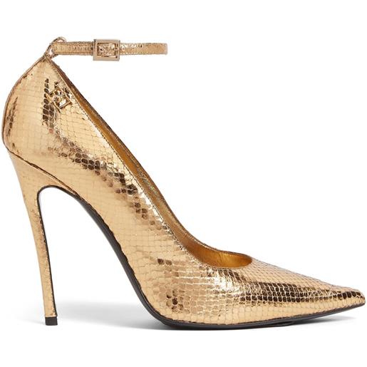DSQUARED2 pumps con effetto serpente - oro