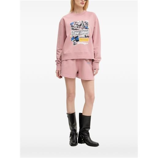 MOSCHINO JEANS felpa con stampa - rosa