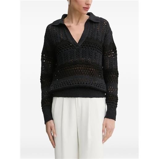 PINKO maglione con colletto polo - nero