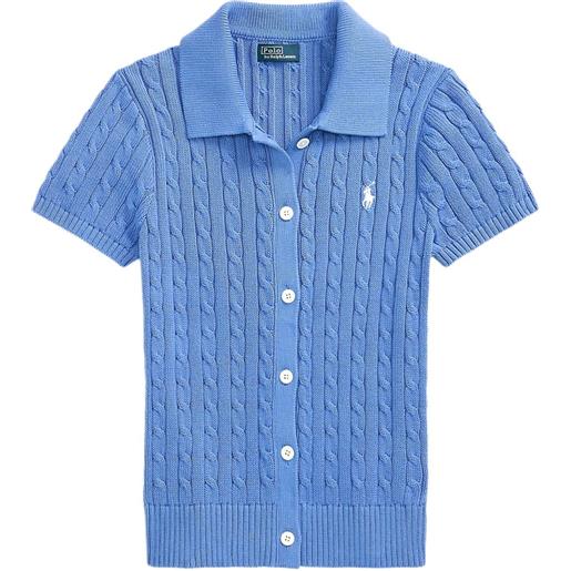 Polo Ralph Lauren cardigan a maniche corte - blu