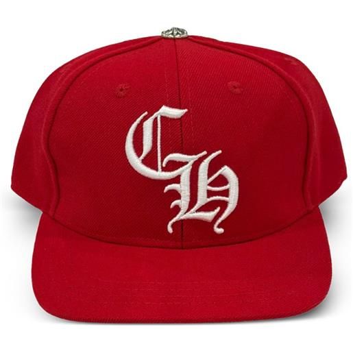 Chrome Hearts cappello da baseball con logo ch - rosso