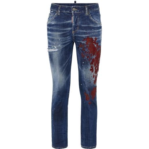 DSQUARED2 jeans skinny con effetto schiarito - blu