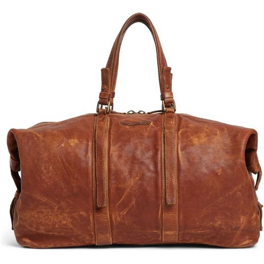 DSQUARED2 borsone con effetto vissuto - marrone
