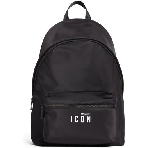DSQUARED2 zaino con stampa icon - nero