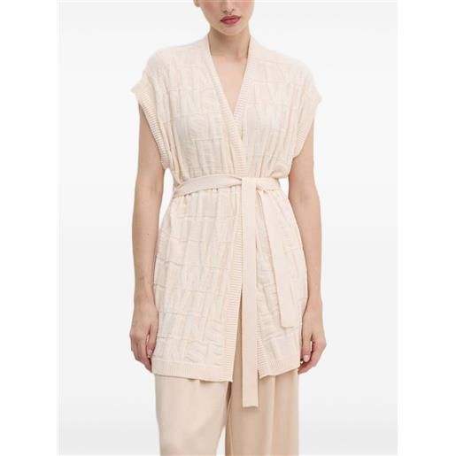 TWINSET cardigan con cintura - toni neutri
