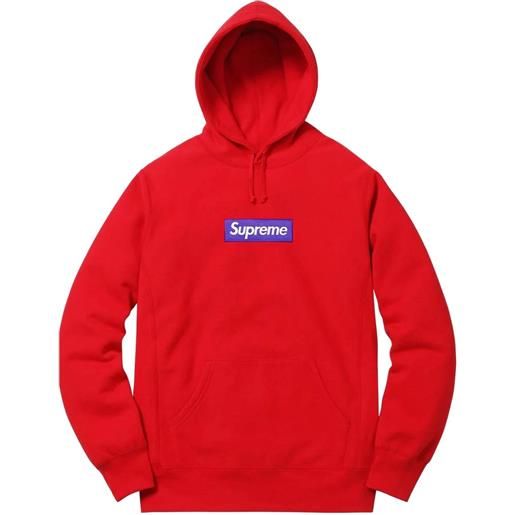 Supreme x james jebbia felpa con cappuccio e logo - rosso