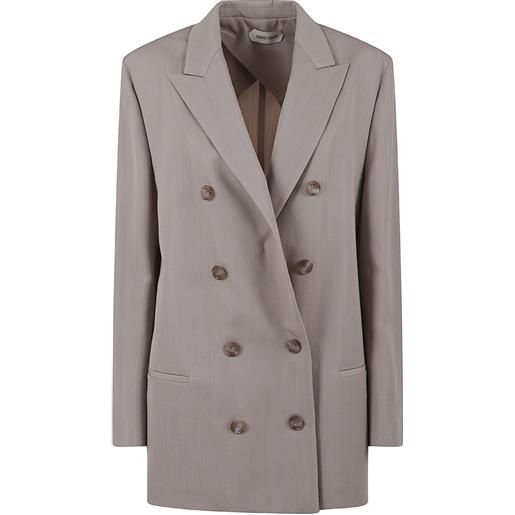 Alberta Ferretti completo doppiopetto in lana - grigio