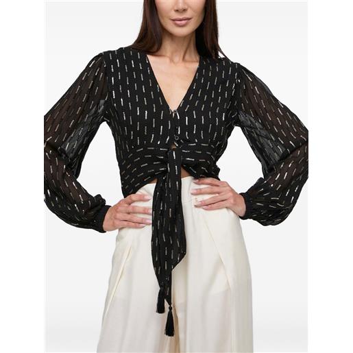 TWINSET blusa con nodo - nero