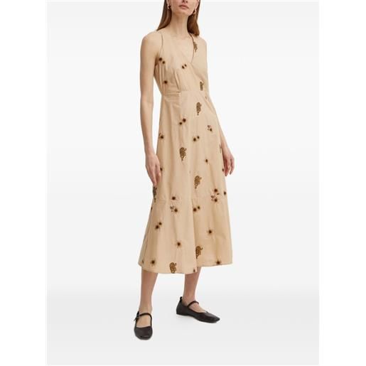 TWINSET abito midi con stampa - toni neutri