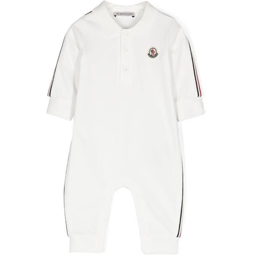 Moncler Enfant tutina tricolore - bianco