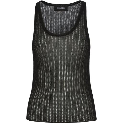 DSQUARED2 blusa a righe - nero