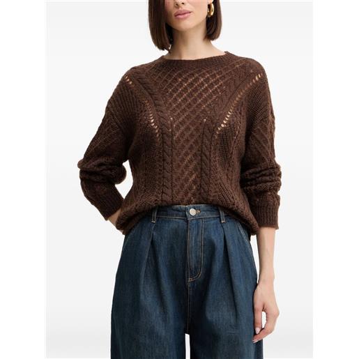 TWINSET maglione traforato - marrone