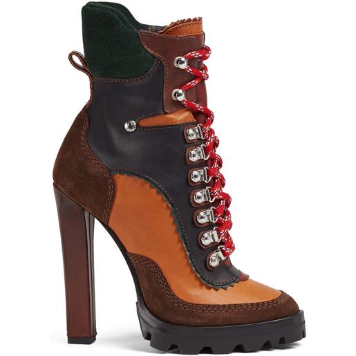 DSQUARED2 stivali con punta tonda 120mm - marrone
