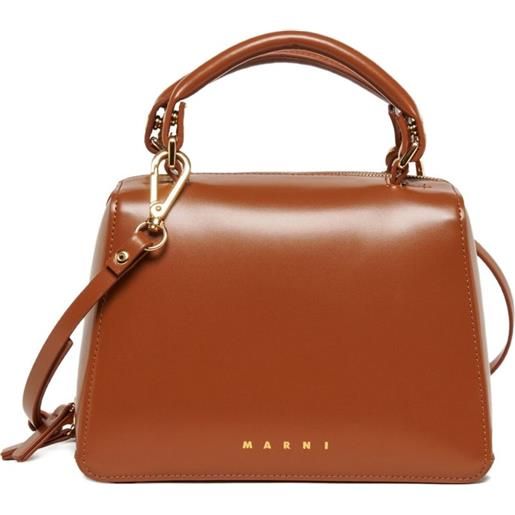 Marni Kids borsa tote school con logo - marrone