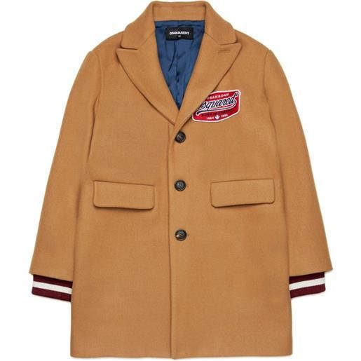 DSQUARED2 KIDS blazer monopetto con applicazione - marrone