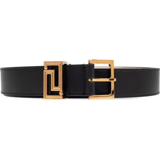 Versace cintura greca goddess in pelle - nero