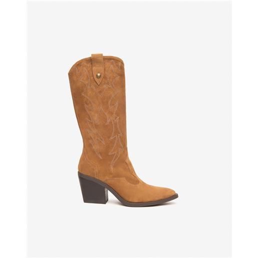 NeroGiardini outlet stivali donna in camoscio - marrone