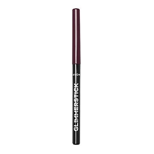 Avon avon glimmerstick lip liner, previene le sbavature del rossetto, finitura a lunga durata, definisce e contorna, prugna