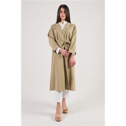 Alessia santi trench lungo beige