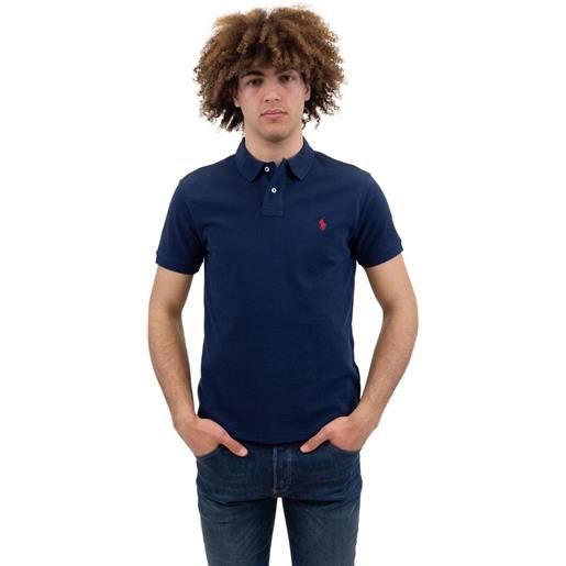 Polo manica corta custom fit newport navy