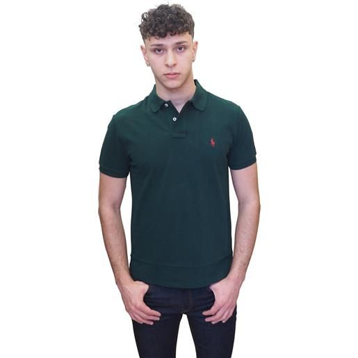 Polo manica corta college green