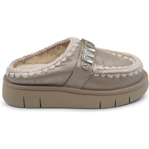 Bounce clog grigie in pelle