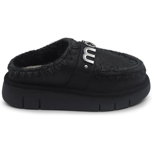 Bounce clog nere in pelle