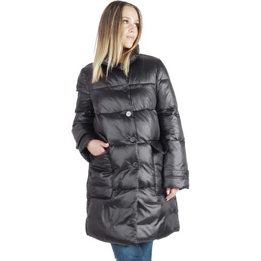 Piumino lungo nero donna
