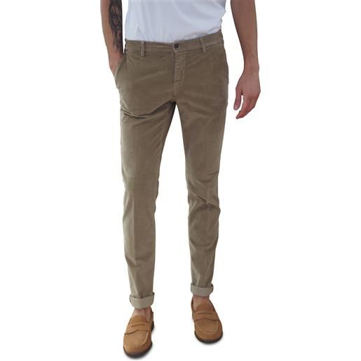 Pantaloni in velluto beige