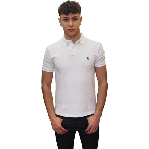 Polo manica corta slim fit bianca