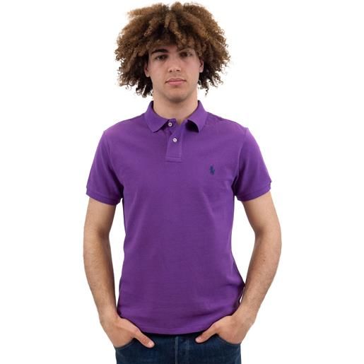 Polo manica corta slim fit purple