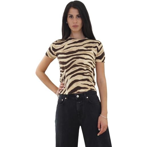 T-shirt twin-set lino e cotone