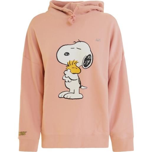 Felpa cappuccio peanuts rosa