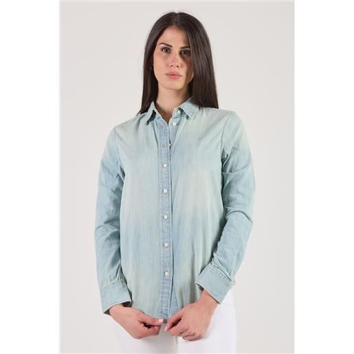Camicia denim chiaro donna