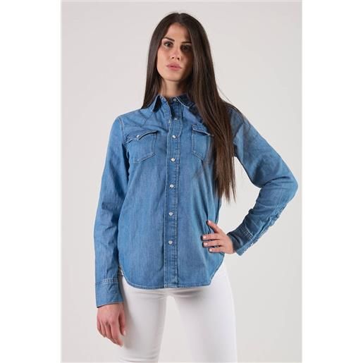 Camicia denim western da donna