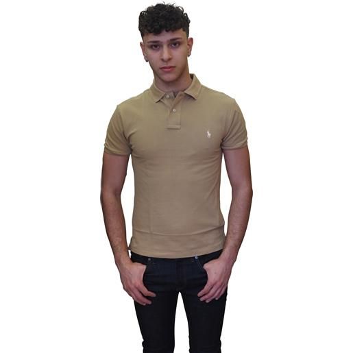 Polo manica corta beige