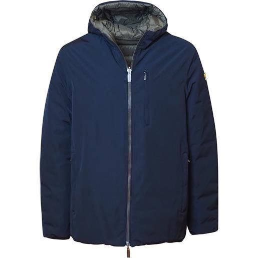 Giubbotto imbottito in vera piuma reversibile