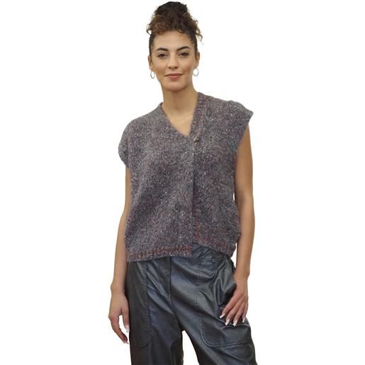 Maglia gilet con bottone