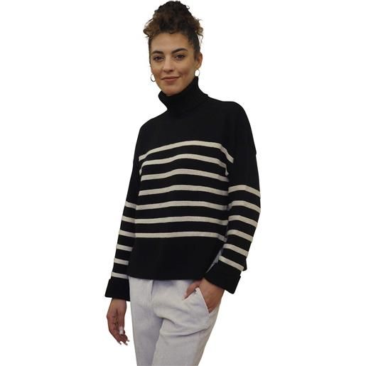 Maglia collo alto a righe