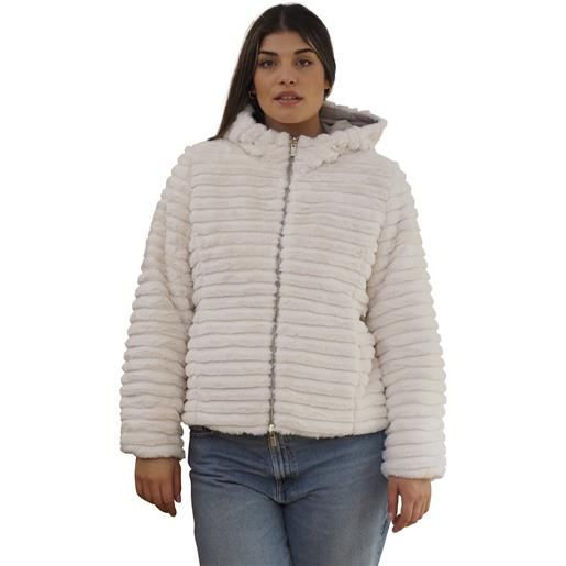 Giubbotto ciesse piumini naida 2.0 reversibile latte/beige