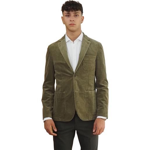 Giacca uomo velluto verde