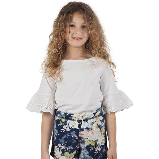 Blusa con pizzo per bambina